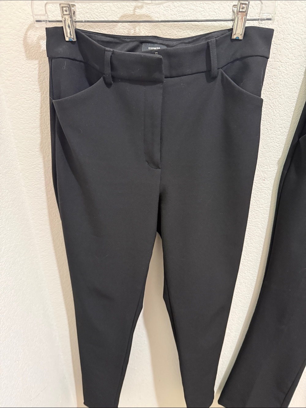 Express Slim Black Ponte Ankle Pants